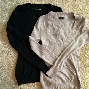 Express V-Neck Sweaters (2)